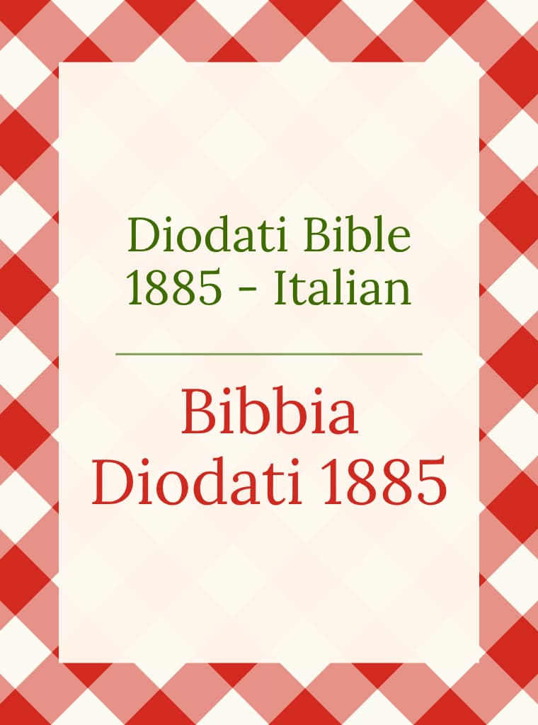 Diodati Bibbia 1885 - Italian cover image